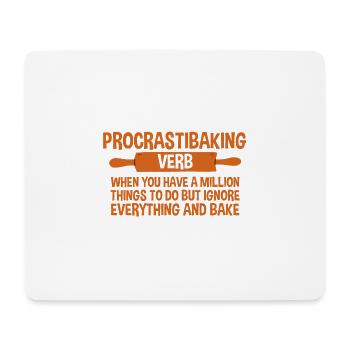Procrastibaking Defnintion Description 2 - Mouse Pad (horizontal) - white - Front
