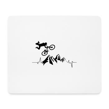 BMX / Bmx Bike / Vélo / Cadeau / Cyclist - Tapis de souris (format paysage) - blanc - Devant