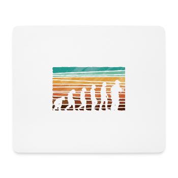 Evolution Feuerwehr Retro Feuerwehrmann Beruf - Mousepad (Querformat) - Weiß - Vorne