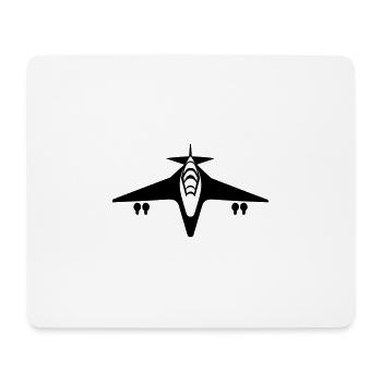 Avion de chasse - Tapis de souris (format paysage) - blanc - Devant