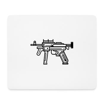 Mitraillette - Tapis de souris (format paysage) - blanc - Devant