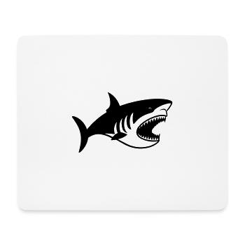 Requin - Tapis de souris (format paysage) - blanc - Devant