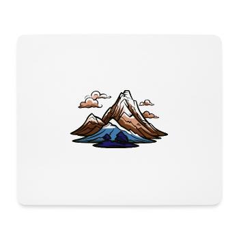 Berge Symbol - Mousepad (Querformat) - Weiß - Vorne