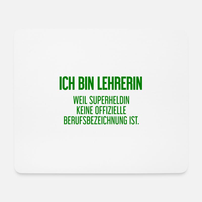 Lehrerin - Mein offizieller Superhelden-Beruf! - Mousepad (Querformat) - Weiß