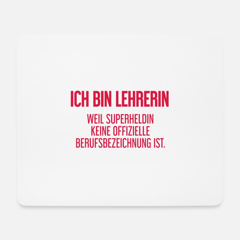Lehrerin - Mein offizieller Superhelden-Beruf! - Mousepad (Querformat) - Weiß