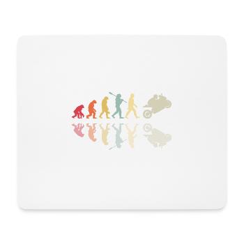 Motorcycle Evolution Vintage Superbike Biker - Mouse Pad (horizontal) - white - Front