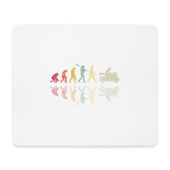 Moto Evolution Vintage Superbike Biker - Tapis de souris (format paysage) - blanc - Devant