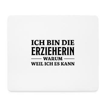 Erzieherin Spruch Job Lustiges Erzieherin Geschenk - Mousepad (Querformat) - Weiß - Vorne