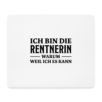 Rentnerin Spruch Ruhestand Oma Rentnerin Geschenk - Mousepad (Querformat) - Weiß - Vorne