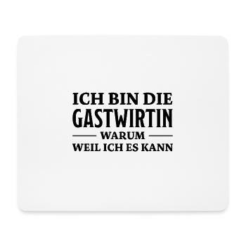 Gastwirtin Spruch Kneipe Wirtin Gastwirt Geschenk - Mousepad (Querformat) - Weiß - Vorne