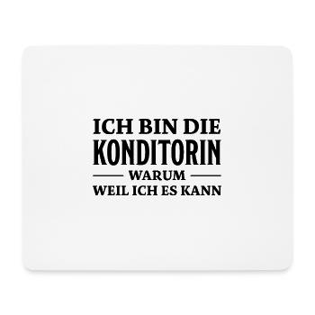 Konditorin Spruch Backen Witz Konditorin Geschenk - Mousepad (Querformat) - Weiß - Vorne