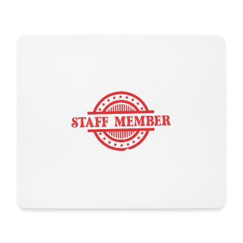 Membre du personnel - Tapis de souris (format paysage) - blanc - Devant