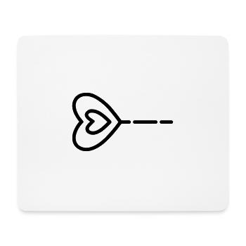 Herz-Pfeil - Mousepad (Querformat) - Weiß - Vorne