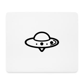 fliegende Untertasse - Mousepad (Querformat) - Weiß - Vorne