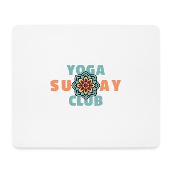 Yoga Sunday Club – Lotus Yoga Zen Mode - Mousepad (Querformat) - Weiß - Vorne