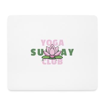 Yoga Sunday Club – Lotus Yoga Zen Mode - Mousepad (Querformat) - Weiß - Vorne