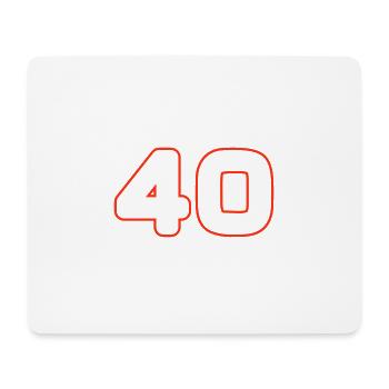 40 Zahl symbol - Mousepad (Querformat) - Weiß - Vorne