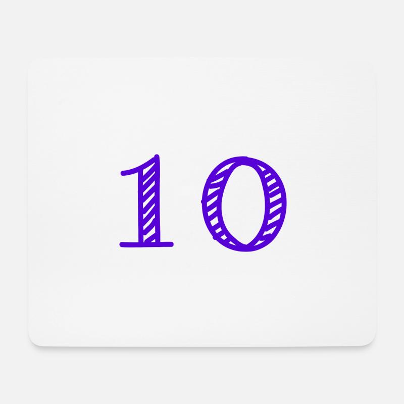 10 JAHRE. 10-JÄHRIGES JUBILÄUM. GEBURTSTAG 10 JAHRE. 10 - Mousepad (Querformat) - Weiß