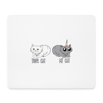 Cute Unicorn Cat Motif for Cat Owners - Mouse Pad (horizontal) - white - Front