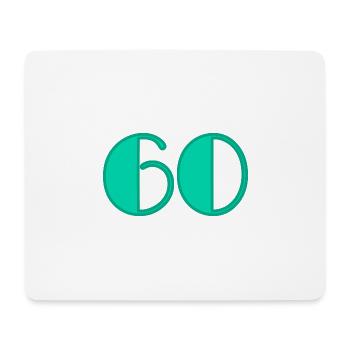 60 JAHRE. 60-JÄHRIGES JUBILÄUM. GEBURTSTAG 60 JAHRE. 60 - Mousepad (Querformat) - Weiß - Vorne