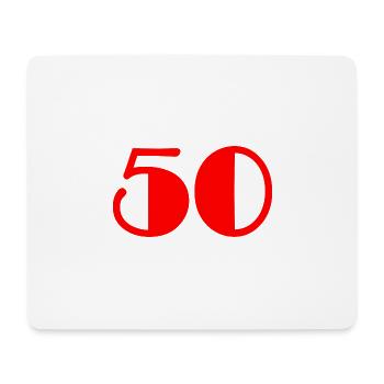 50 ANS. 50e ANNIVERSAIRE. ANNIVERSAIRE 50 ANS. 50 - Tapis de souris (format paysage) - blanc - Devant