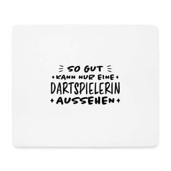 Dartspielerin Witz Spruch Darts Dartpfeil Geschenk - Mousepad (Querformat) - Weiß - Vorne