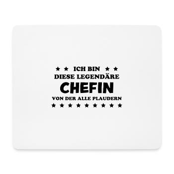 Chefin Mama Lustiger Spruch Familie Beruf Geschenk - Mousepad (Querformat) - Weiß - Vorne