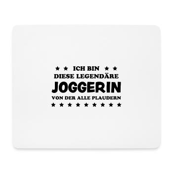 Joggerin Laufen Lustiger Spruch Joggen Geschenk - Mousepad (Querformat) - Weiß - Vorne