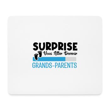 annonce grossesse grands parents. devenir grands. - Tapis de souris (format paysage) - blanc - Devant