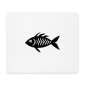 poisson - Tapis de souris (format paysage) - blanc - Devant