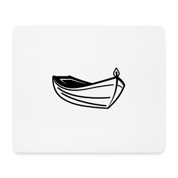 Boot - Mousepad (Querformat) - Weiß - Vorne