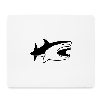 Hai - Mousepad (Querformat) - Weiß - Vorne