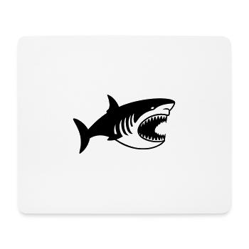 Requin - Tapis de souris (format paysage) - blanc - Devant