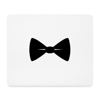 Noeud papillon - Tapis de souris (format paysage) - blanc - Devant