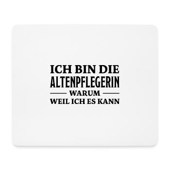 Altenpflegerin Spruch Witz Altenpflegerin Geschenk - Mousepad (Querformat) - Weiß - Vorne