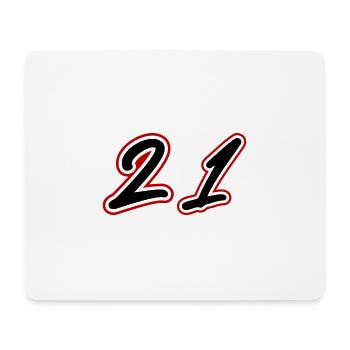 21 Symbole numérique - Tapis de souris (format paysage) - blanc - Devant