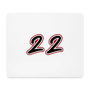 22 Number symbol - Mouse Pad (horizontal) - white - Front