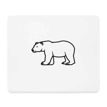 Eisbär - Mousepad (Querformat) - Weiß - Vorne
