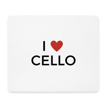 Ich liebe Cello - J’adore le violoncelle - Tapis de souris (format paysage) - blanc - Devant