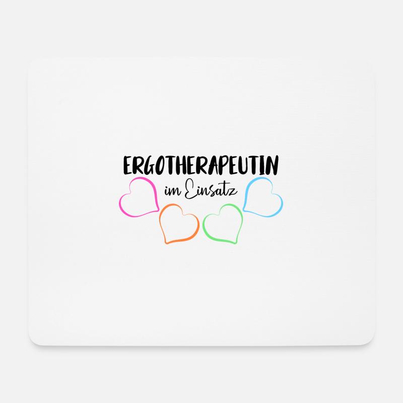 ERGOTHERAPEUTIN ERGOTHERAPIE - Mousepad (Querformat) - Weiß