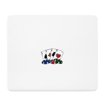 Jouer Nuts Casino Poker Jeu Joueur de Poker Drôle - Tapis de souris (format paysage) - blanc - Devant