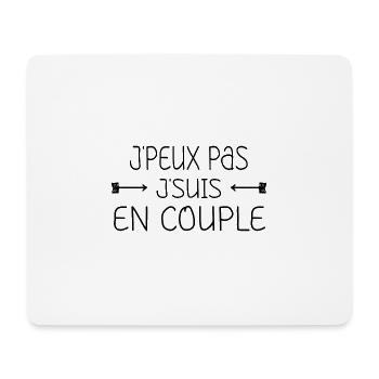 je peux pas je suis en couple - Tapis de souris (format paysage) - blanc - Devant