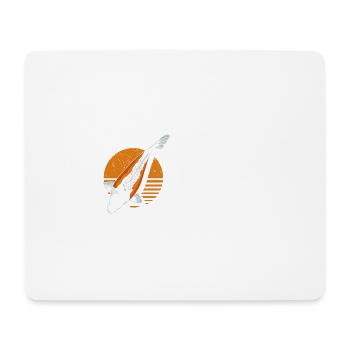 La vie est meilleure avec un poisson Koi Cool Vintage - Tapis de souris (format paysage) - blanc - Devant