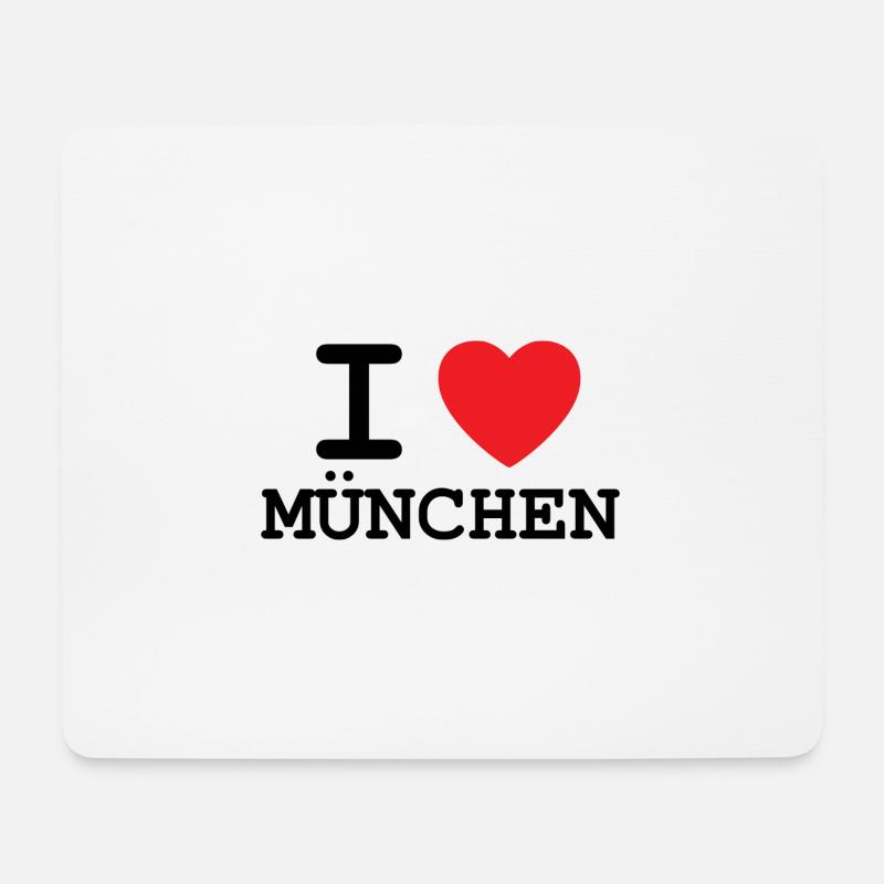 Ich liebe München - Mousepad (Querformat) - Weiß