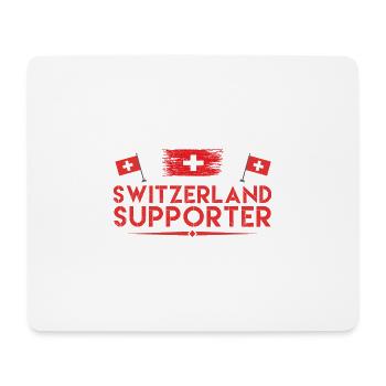 SCHWEIZ UNTERSTÜTZER. Fan der Schweiz. - Mousepad (Querformat) - Weiß - Vorne