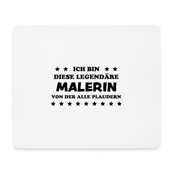 Malerin Beruf Lustige Spruch Malermeister Geschenk - Mousepad (Querformat) - Weiß - Vorne