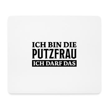 Putzfrau Spruch Reinigungskraft Putzfrau Geschenk - Mousepad (Querformat) - Weiß - Vorne