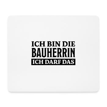Bauherrin Spruch Bauherr Lustig Bauherrin Geschenk - Mousepad (Querformat) - Weiß - Vorne
