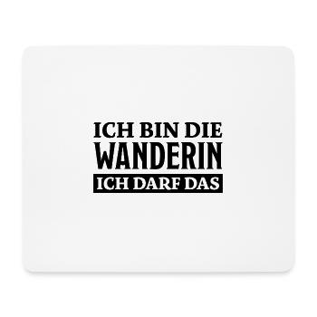 Wanderin Lustiger Spruch Outdoor Wanderer Geschenk - Mousepad (Querformat) - Weiß - Vorne