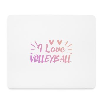 I love volleyball - Mouse Pad (horizontal) - white - Front